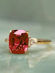 1 PC Gorgeous Cubic Zirconia Ring For Women For Wedding Engagement Party Jewelry Valentine's Day Gift Solitaire Engagement Rings