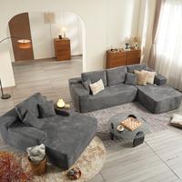 Corduroy Grey Right Chaise