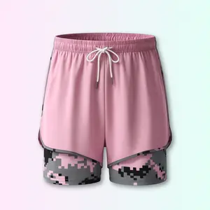 Women’s 2-in-1 athletic shorts with pockets — perfect for casual workouts, gym training, yoga, and running — ideal for fitness enthusiasts; gym shorts | elastic fabric | functional shorts