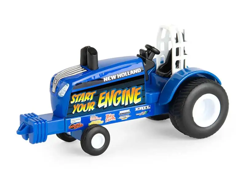 ERTL 37924D Officially Licensed New Holland 1:64 Scale Diecast Pulling Tractor Model, Realistic Highly Detailed Farm Equipment Collectible Diecast Toy