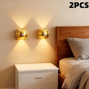 2PCS Bedroom/Living Room Lights, Motion Sensor, Luxurious Style, 60-Day Battery Life, 3 Lighting Modes, Magnetic Installation, Ideal for Stairs, Corridor, Wardrobe