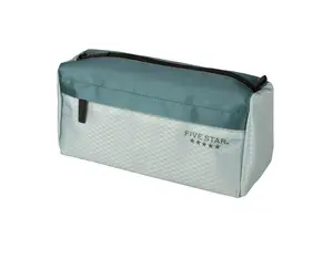 Five Star Pencil Pouch, Pen Case, 9-Pocket Zipper Pouch, Storage Organizer for School Supplies Earbuds Chargers Cables Makeup, Green/Juniper (500214F-ECM)