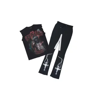 Vontae Black Cut Sleeve/Stacked Flare Track Set