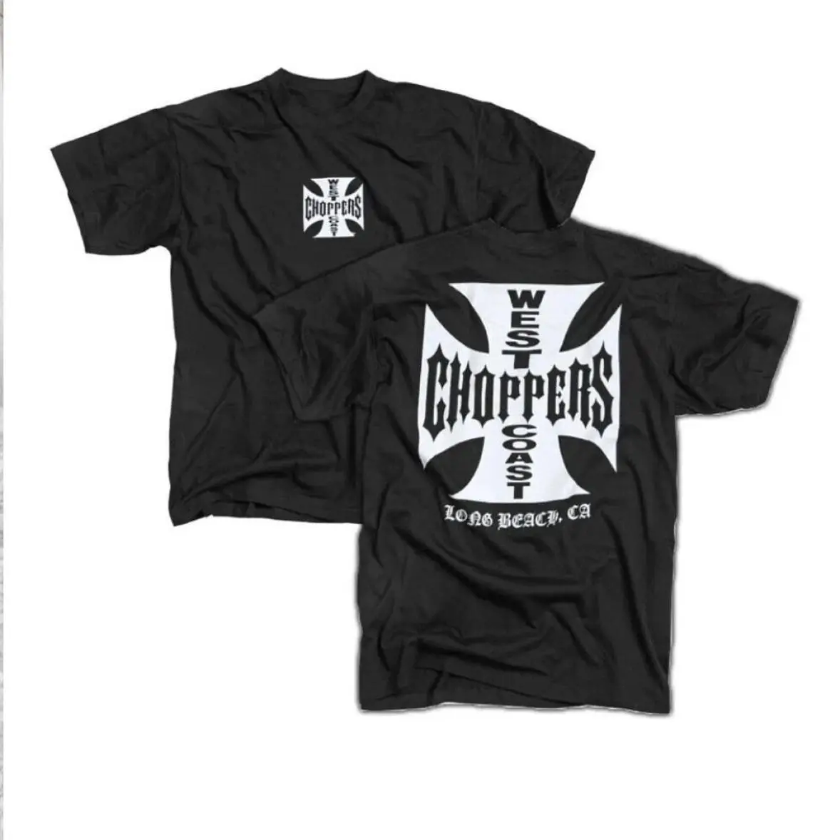 West Coast Chopper 2 Sides Graphic Black T-shirt, Summer Unisex T Shirt, Easy to Wear, Just Throw It On, Simple Style