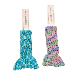 Crochet Freezer Pop Cozy Mermaid