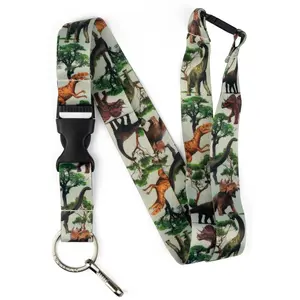 Dinosaurs Lanyard with Breakaway - Durable Design for Secure Access to Your Items