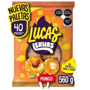 Lucas Lenwas Mango 40 piezas con centro de chile en polvo