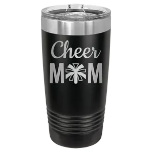 Mom Cheer2 20 oz Tumbler | Black