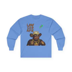 Low Cap Ape Long Sleeve Tee — Crypt Apparel Crypto Graphic