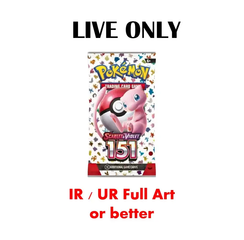 151 (English) Pack, IR / UR+ (5 pack min.): Pokemon Booster