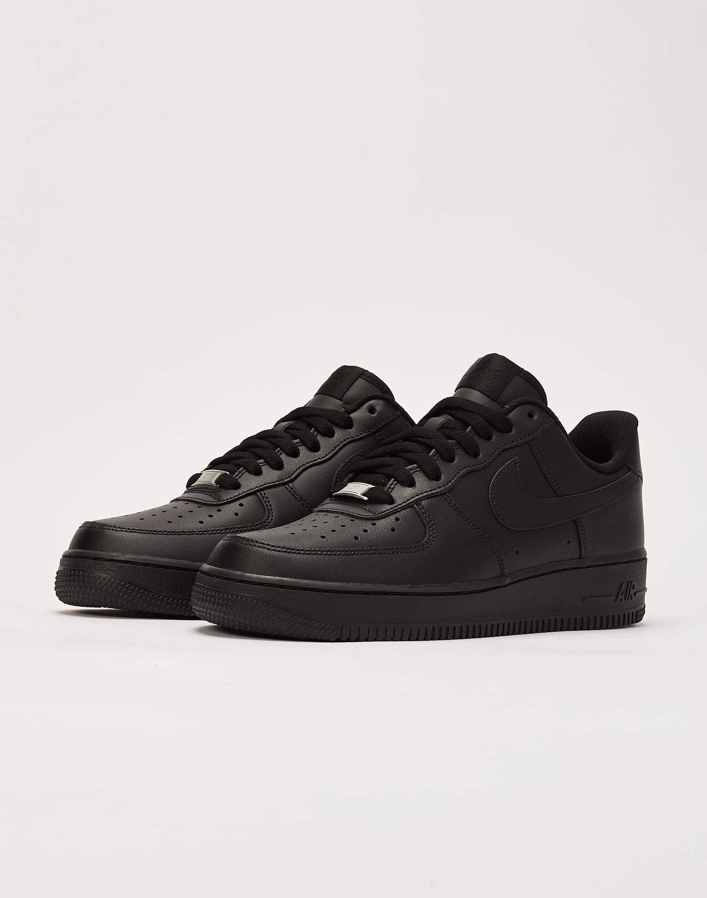 Nike Air Force 1 Low Triple Black Leather Sneakers, DH2987-001, Men\'s Size 9 Nike Air Force One Low  main image 4