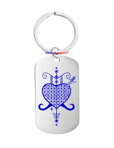 ERZULIE DANTOR KEYCHAIN  Manbo Ougan Spiritual Religious vodou voodoo Haiti Ougan Manbo Erzulie Freda Erzulie Dantor Feray Badagri Legba Damballah
