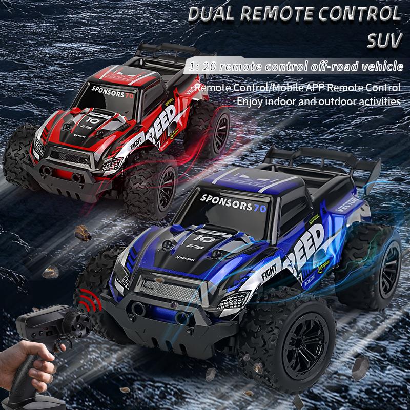 2.4G Wireless RC Off-Road Pickup – Dual Body Shells & Batteries| Drop-Resistant Anti-Collision High-Speed Climbing Toy for Boys
