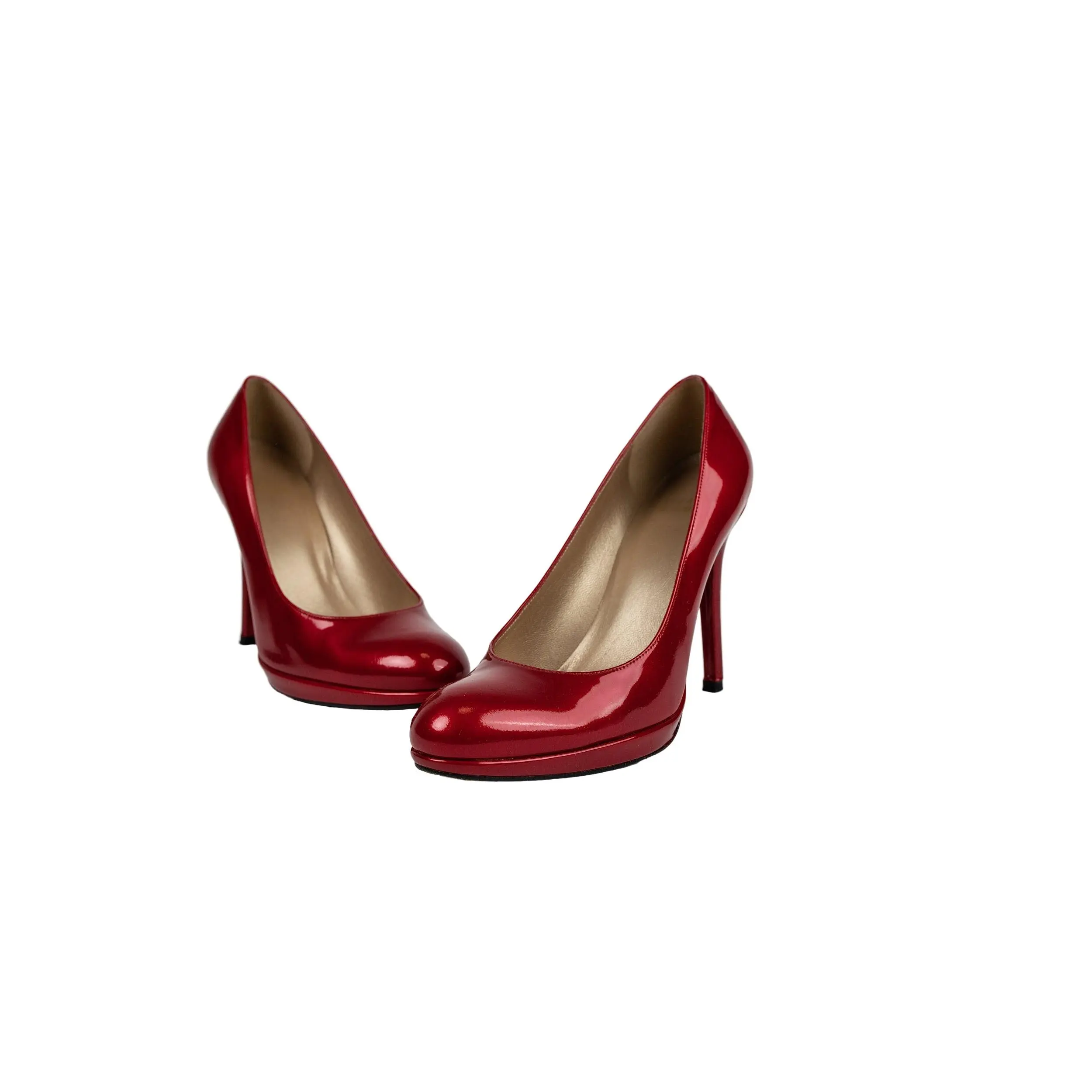 Stuart Weitzman Red Patent Leather Platform Heels Size 8.5