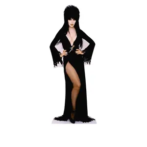 212 MAIN Elvira Hands-on-Hips Mini Cardboard Standup - 10x4 in., Advanced Cutout Design, Spooky Halloween Party Table Decor Home Supply