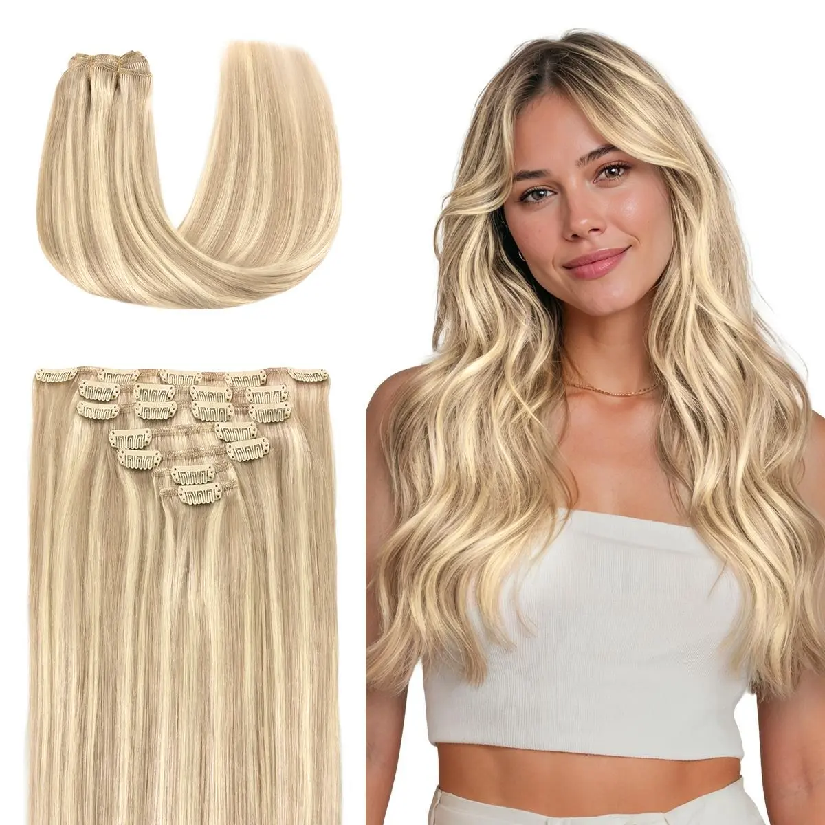 #18F/60A Balayage Light Wheat Platinum Blonde