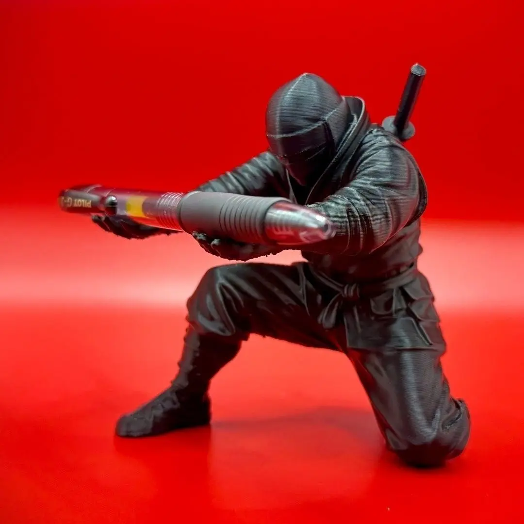 Ninja Marker Pen Holder Desktop Decoration, Creative Organizer Stand, Cool Style Stationery Storage, Unique Desk Accessory for Men, Desk Tidy, Office Desk Accessories, Cool Office Desk Gadgets