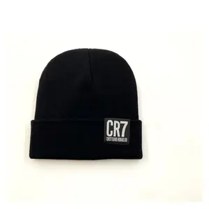 CR7 RONALDO Black Trendy Knitted Cap Keeps You Warm In Winter
