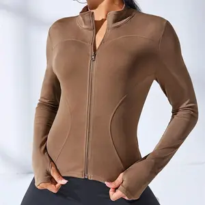 BBL Coat Short Sports Jacket WOMEN'S Fitness Clothes Slimming Body Sculpting Zipper Yoga Jacket