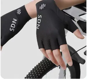 Summer Cycling Half-Finger Gloves, Anti-Slip, Shock-Absorbing, Breathable, for Outdoor Fishing, Sports, Road and Mountain Biking