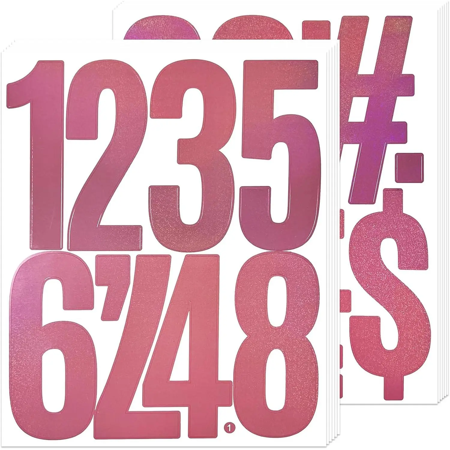 264 Large Number Stickers, 12 Sheets 5 Inch Self-Adhesive Vinyl Number Sticker  for Mailboxes, Doors, , Windows, Suitable for Indoor and Outdoor -