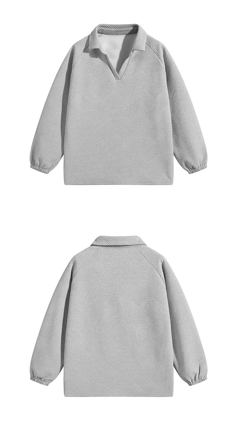 Cozy  Jacquard  V Neck Pullover for Women Oversized Loungewear Top Loose Fit Casual Comfy Sweatsuit for Daily Wear