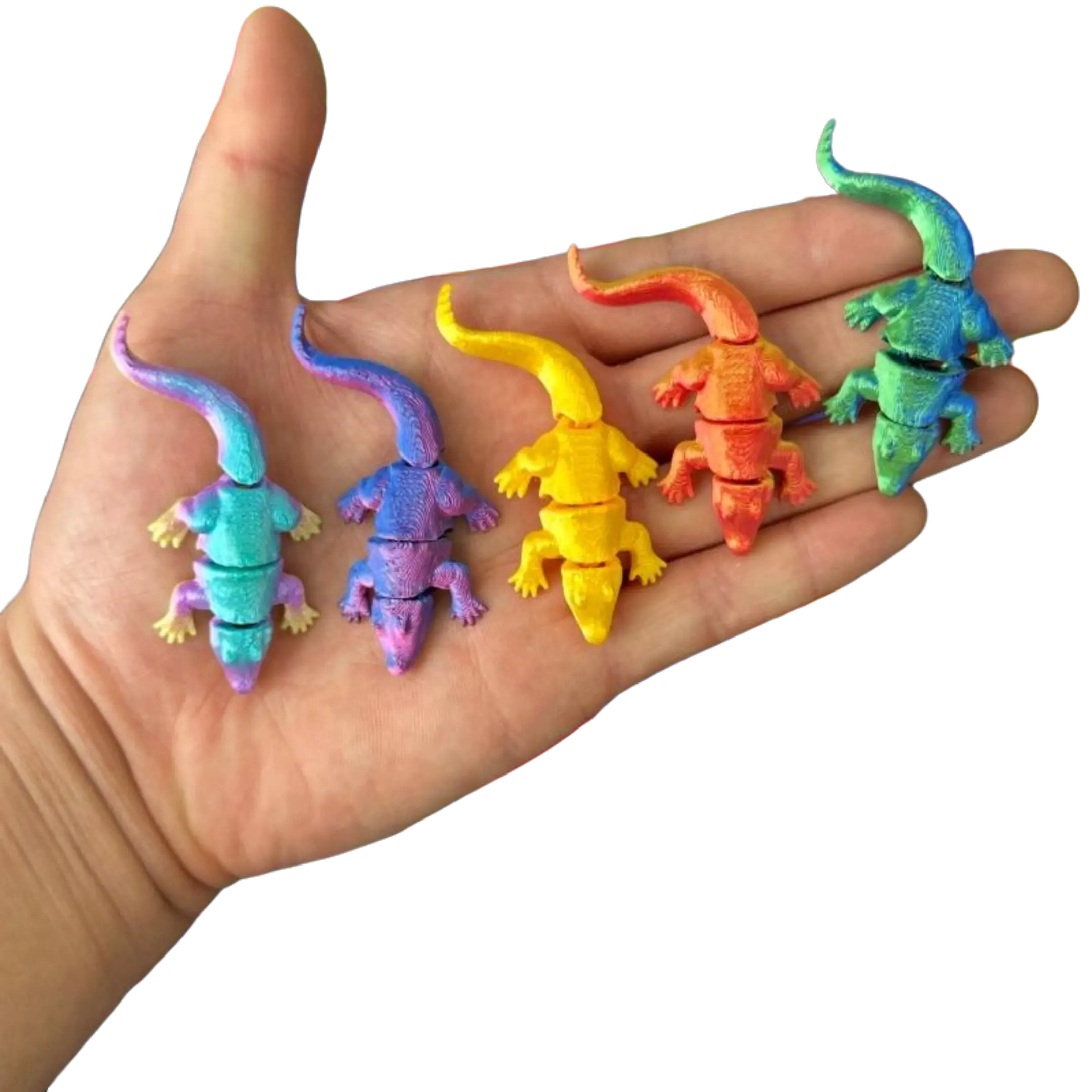 60pcs PLA 3D Printed Crocodile Ornaments Set, 2.36in, Bright Colors, Smooth Surface - Christmas Decor, Room Decor Ornament, Table Centerpiece, Home Landscape Accessory (Boxed)
