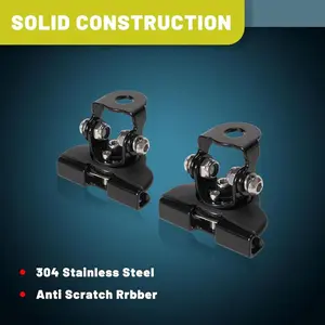 Light Bar Universal Mounting Bracket Adjustable Hood Work Lights Mount Bracket Clamp Holder Without Drilling Durable Material Vehicle Compatibility Easy Installation Protective Design Stainless Steel Strength Sturdy