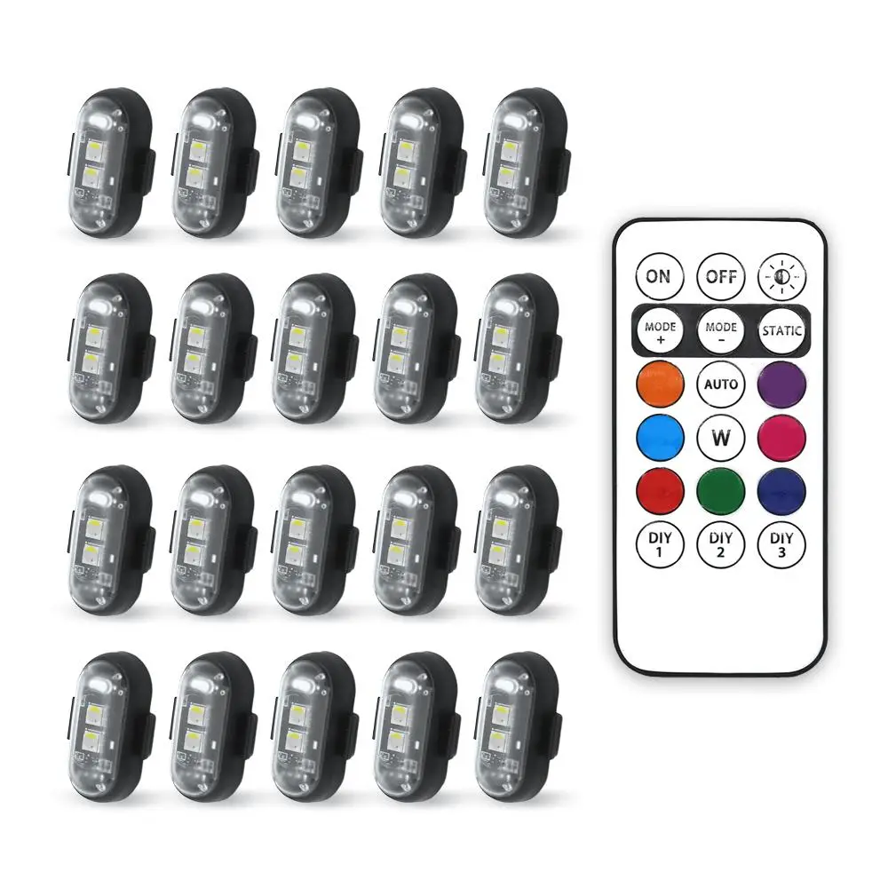 Wireless Remote Control Car LED Light, Multi-mode Car Warning Light, Car Lights, Decorative Light for Motorcycle, Car Accessories