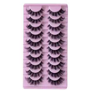 10 Pairs Integrated False Eyelashes, 3D Layered Natural Look, Barbie Curl Dense Lashes, Versatile Style, Perfect for Everyday Use