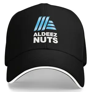 Aldeez Nuts Logo Baseball Cap, 100% Polyester Trucker Cap, Lightweight and Non-Stretch Sports Cap, Suitable for Outdoor Casual, Unisex, Hand Washable