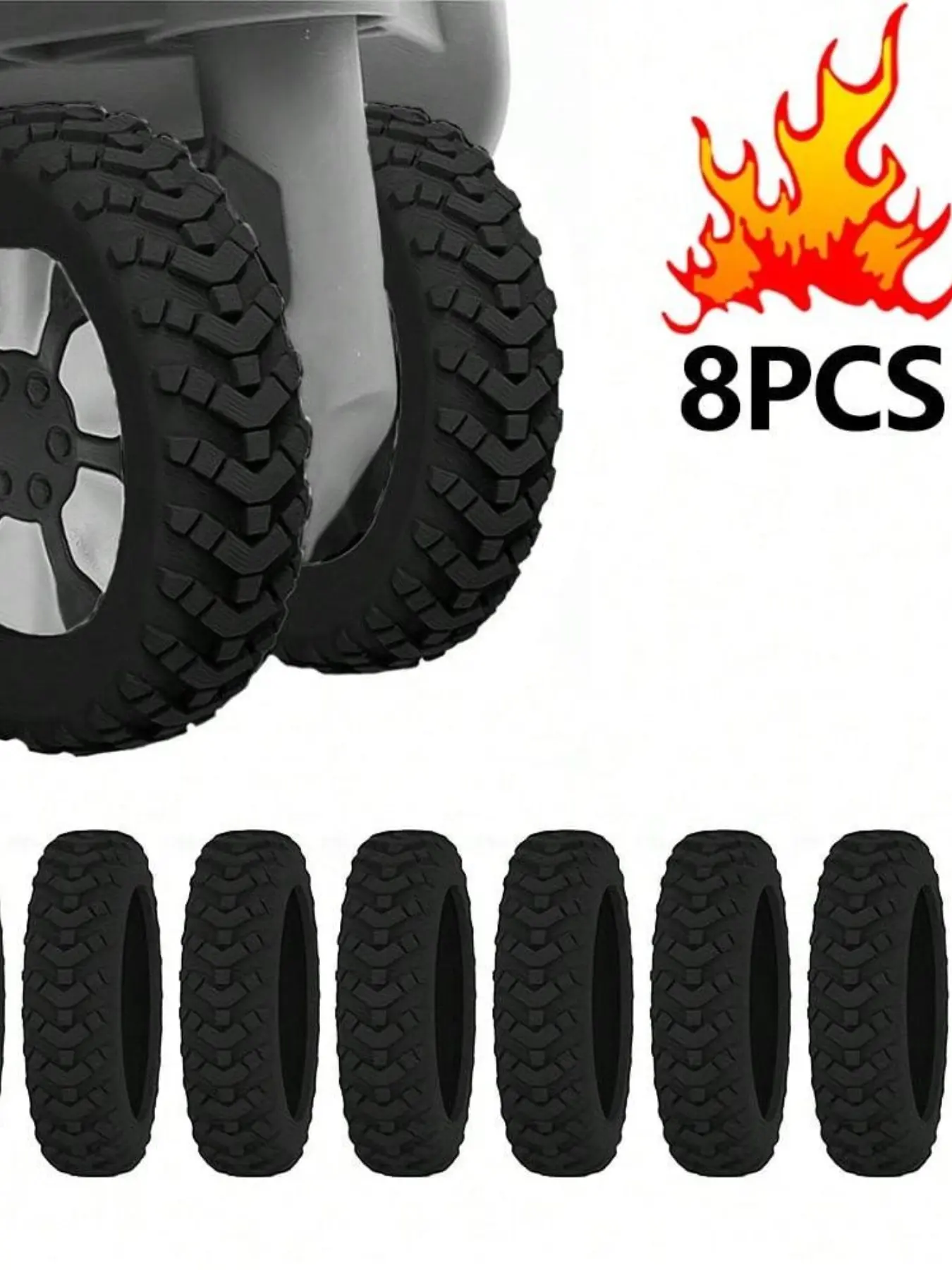 8-Piece Travel Luggage Wheel Set, Shockproof Silent Silicone Luggage Wheel Protectors, Ideal for School Trips, Travel Accessories