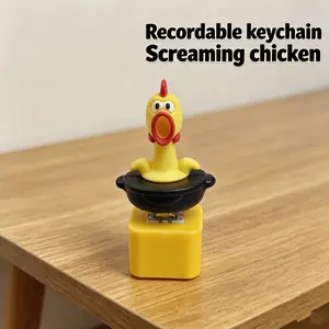 Cock chicken, Recordable keychain,summervibes, press sound keychain Toy,USB Rechargeable,Interesting&Thoughtful gifts