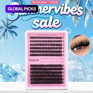10-20mm Mixed Individual Cosmetic False Lashes Clusters, 240pcs/234pcs/300pcs/308pcs/set Volume Curly Thick Fake Eyelashes, Makeup Enhancement Lashes Clusters Kit, Cosmetic for Gift
