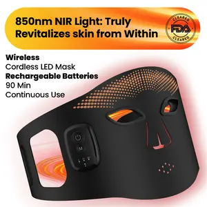 LRFERA Red Light Therapy Mask for Face Collagen-boostingWrinkle, Glow Wireless LED Face Mask Light Therapy with Near-Infrared Red Light (NIR), Rechargeable and Ergonomic Design for Home & Travel，Perfect gifts for Christmas,Valentine’s Day and Mother’s Day