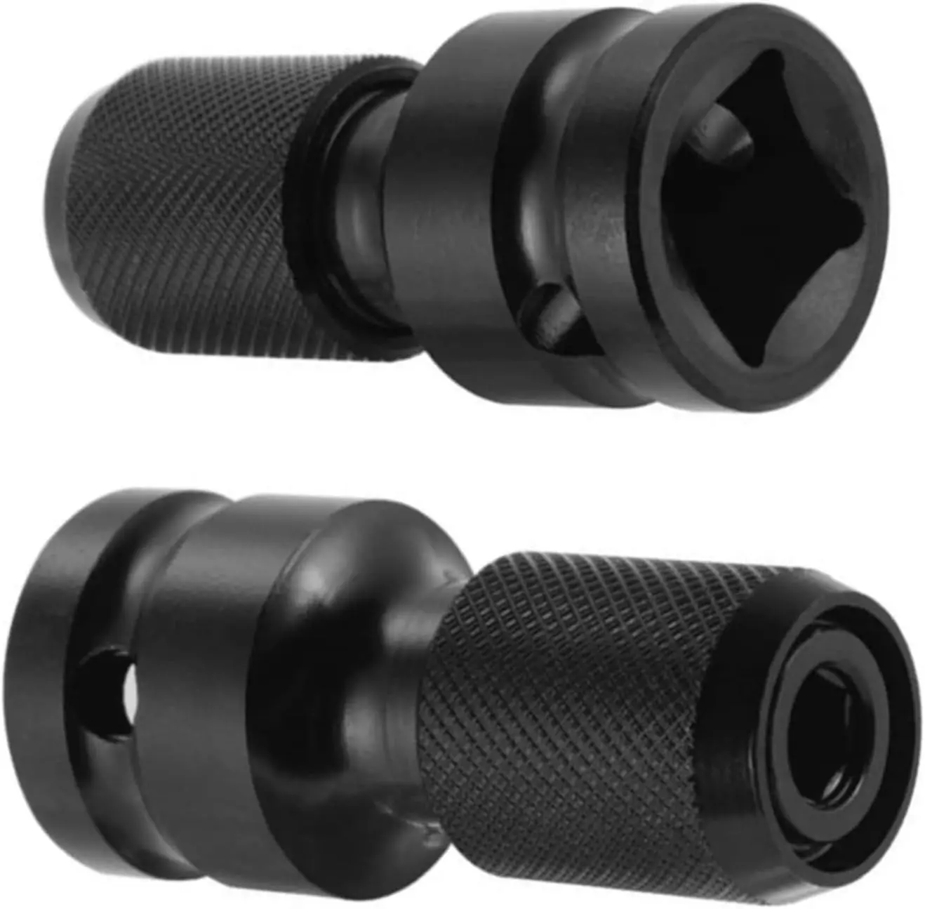 2-Count Synthetic Drill Socket Adapter, 1/2" to 1/4" Fit Adjustable Extended Reach Impact Wrench Adapter with Quick-Release Chuck Converter for Impact Ratchet Wrench & Bit Holding Socket, Easy Replacement