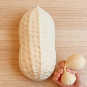 Large Soft Peanut Stress Relief Toy, Realistic Food Cheese Slow Bounce Decompression Toy Gift, Relaxing Squeeze Fun, Stress Relief Fidgeting,