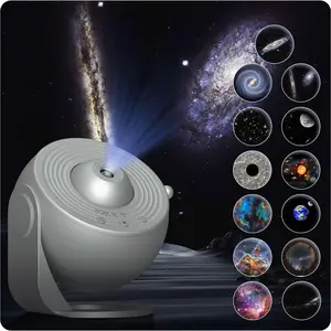 Star Projector Night Light with 13 Replacement Discs, High-Definition Solar System Constellations Moon Images, Ideal for Kids & Adults Bedroom Ceiling Decor