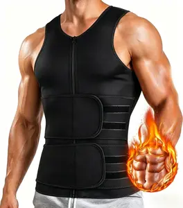 Men's Waist Trainer Compression Sauna Suit Sweat Vest Body Shaper Tank Top Shirt Trainer Gym Fitness Breathable Sweat