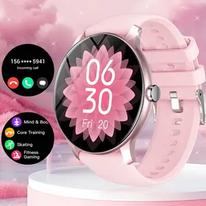 Smart Watch with Bluetooth-compatible Calling, Multi-Sport Modes, Message Alerts, Custom Wallpaper, Compatible with iPhone & Android