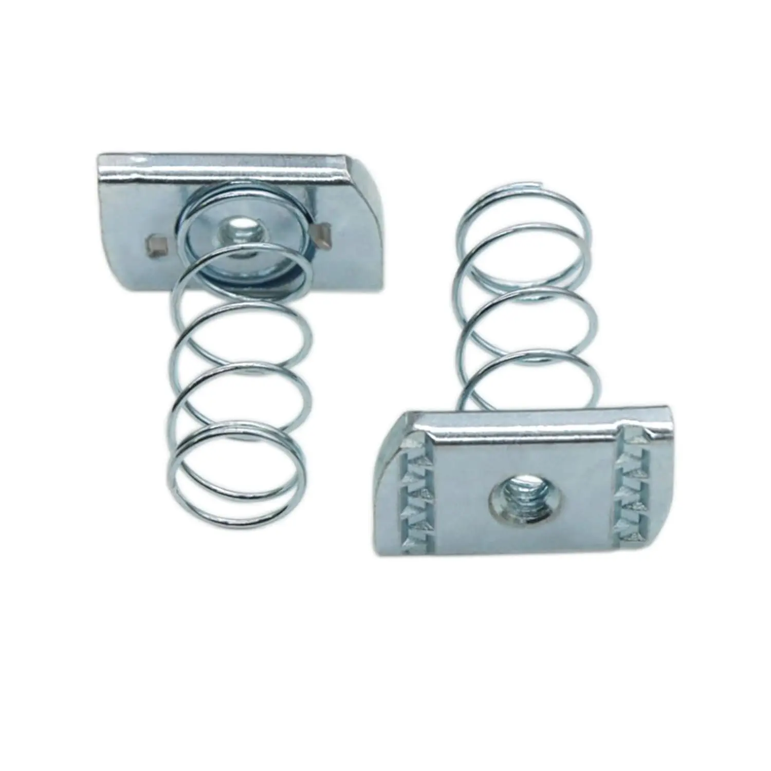 Strut  Nuts, 1/4"-20 Spring  Nut with Zinc Electroplate Finish, Long Spring Nuts  for Use with Unistrut Channels (10 Pack)