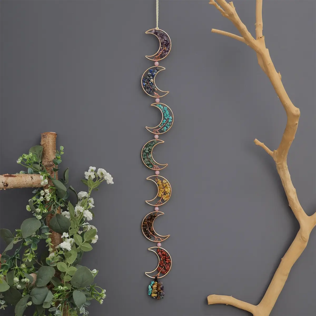 Seven-Ring Tree of Life Dream Catcher, Home Decor & Window Ornament, Ideal Christmas Gift for Friends, Festive Decoration