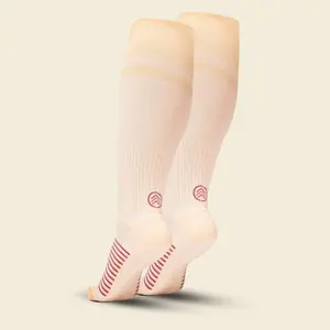 Women's Compression Grip Socks 2-Pack, Orange Cream