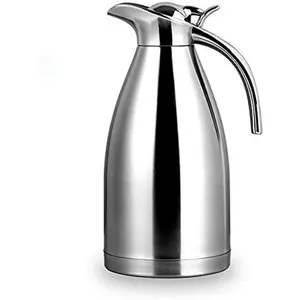 68 Oz Stainless Steel Thermal Carafe - Double Walled Vacuum Insualted Thermos/Carafe with Lid - Coffee/ Carafe Heat & Cold Retention - 2 Liter