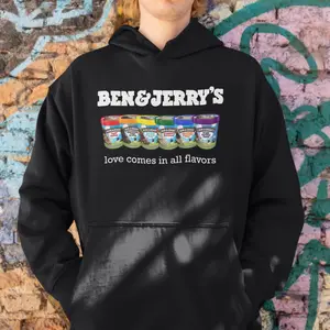 Funny Pride Ben and Jerry’s love comes in all flavors  shirt, LGBTQ Shirt, Proud Ally Shirt, Pride Month Shirt, LGBTQ Sweatshirt, LGBTQ Gift, Pride Parade, Lesbian Shirt vintage  graphic  tees
