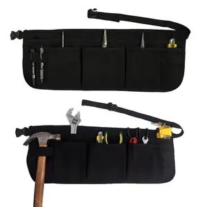 Practical Tool Waist Apron with 12 Convenient Tool Pockets, Waterproof Adjustable Carpenter Electrician Tool Bag, Construction Woodworking Utility Belt, Tool Bag Organizer