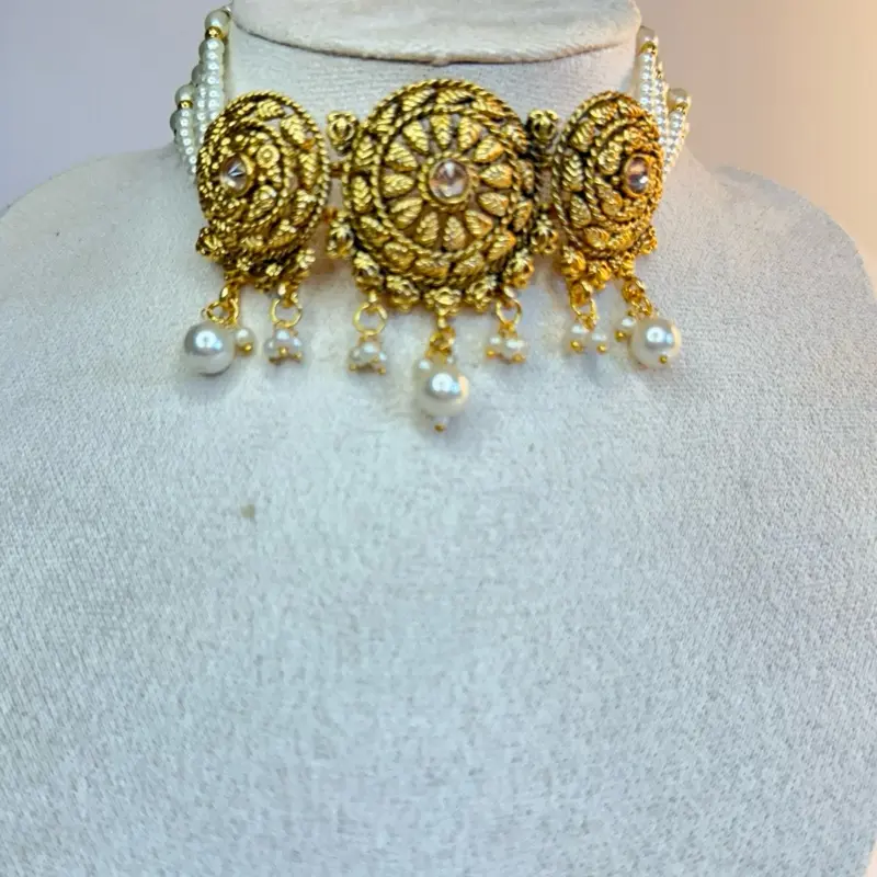 Gold plated choker set