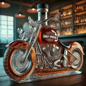 Elegant Animal Whiskey Decanter, Motorcycle Shaped Glass Wine Bottle, Luxury Cross-Border Decanter for Home Bar & Whiskey Lovers