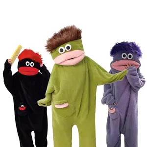 Msrlassn Cute Monster Wearable Blanket Hoodie for Women Men, Soft Sugar Fleece Loose Pullover Warm Cozy Home Loungewear Funny Pajamas, Perfect for Home & Parties, One Size for Women Men