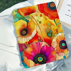 Vibrant Floral Pattern Lightweight Foldable Case for iPad Mini 4/6, 2017-2024 Pro/Air/10th Gen - Durable Protective Cover with Colorful Design, Stylish Tablet Accessories for Tech Lovers, High-Quality Device Protection